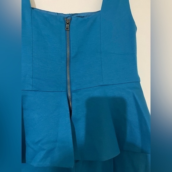 Alice + Olivia Teal Blue Peplum Dress Size 6 - Picture 6 of 12